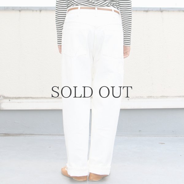 画像4: 赤耳（セルヴィッチ）ホワイトデニムワイドペインターインステップカットパンツ [Lady's]【MADE IN JAPAN】『日本製』【送料無料】/ Upscape Audience