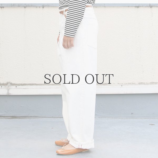 画像5: 赤耳（セルヴィッチ）ホワイトデニムワイドペインターインステップカットパンツ [Lady's]【MADE IN JAPAN】『日本製』【送料無料】/ Upscape Audience