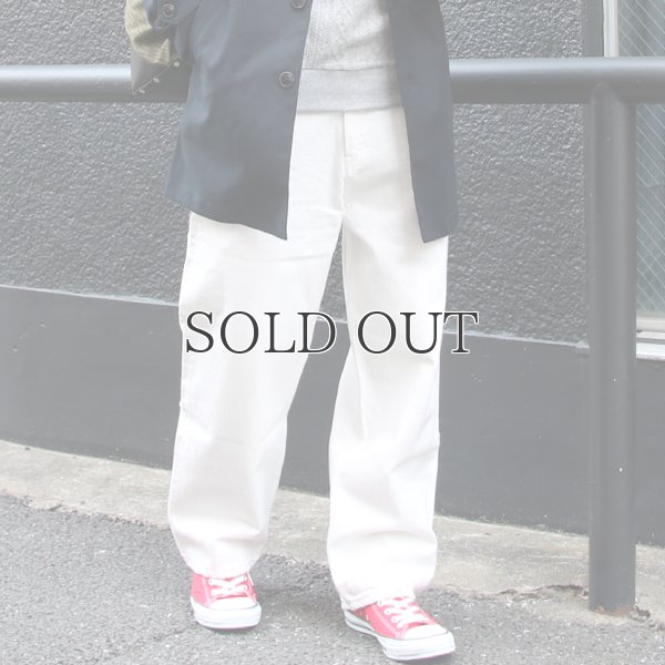 画像7: 赤耳（セルヴィッチ）ホワイトデニムワイドペインターインステップカットパンツ【MADE IN JAPAN】『日本製』/ Upscape Audience