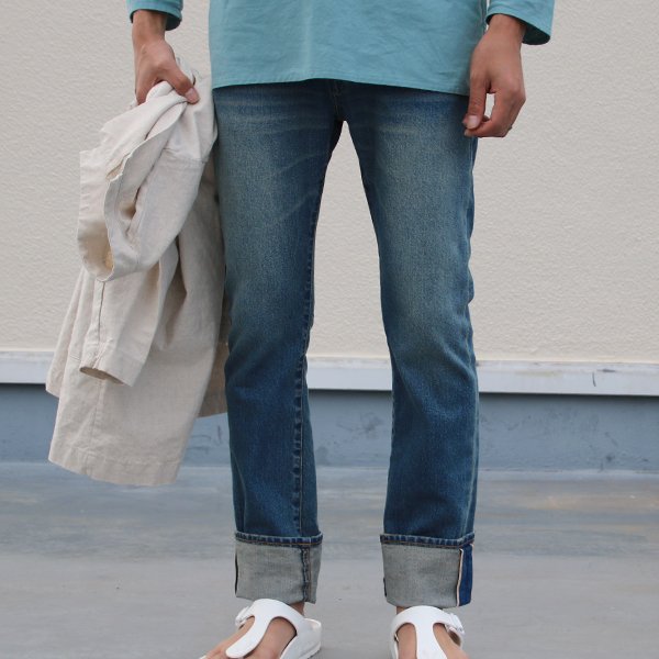 画像14: BIGレッドライン（セルヴィッチ）ストレッチデニムヴィンテージWashタイトフィットストレートパンツ/ Audience