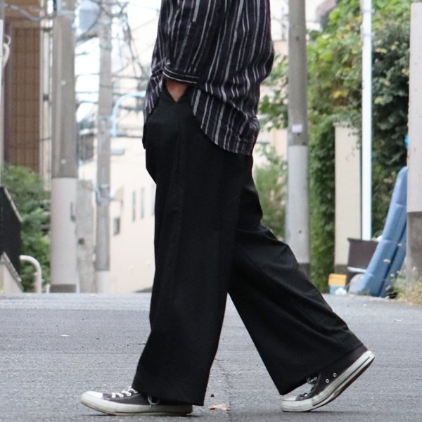 画像7: ギャバジンストレッチ　タックワイド　イージーパンツ【MADE IN JAPAN】『日本製』【送料無料】/ Upscape Audience