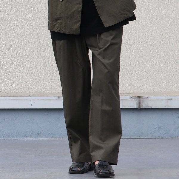 画像4: グリストーンW 綿ナイロン高密度ギャバ 2タック ワイドパンツ【MADE IN JAPAN】『日本製』/ Upscape Audience