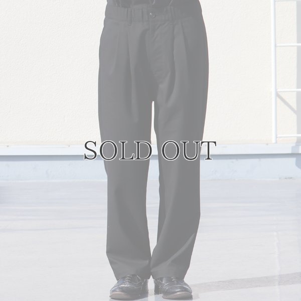 画像12: ギャバジンストレッチ 2タック イージーワイドパンツ【MADE IN JAPAN】『日本製』/ Upscape Audience