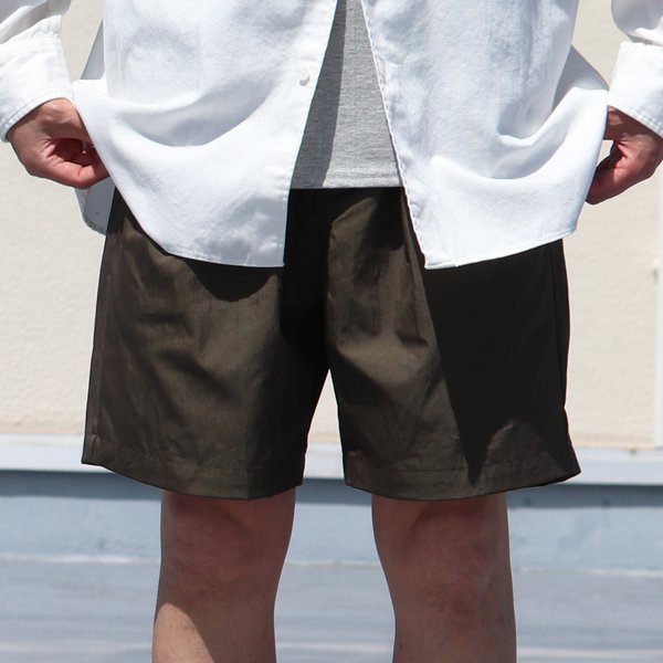 画像7: グリストーンW 綿ナイロン高密度ギャバ 2タックワイドショーツ【MADE IN JAPAN】『日本製』/ Upscape Audience