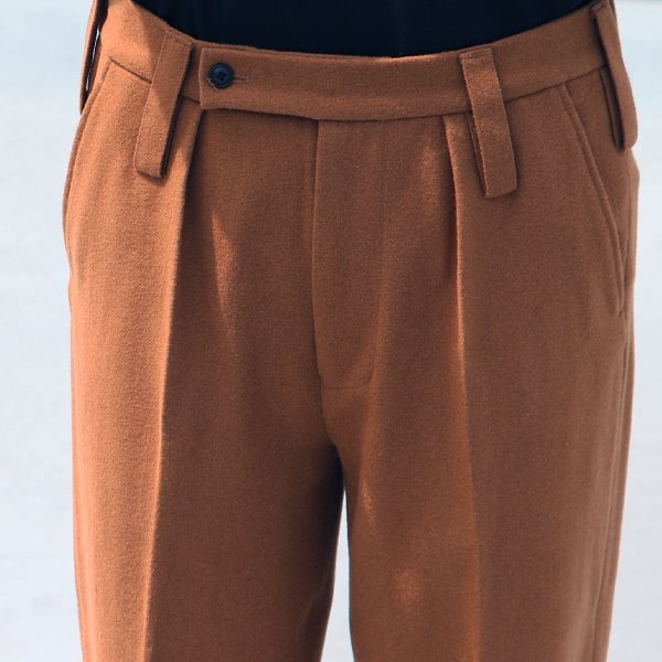 画像18: 610gウールメルトン1タックトラウザーズパンツ【送料無料】Audience