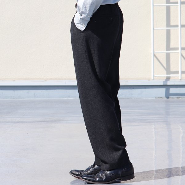 画像8: 610gウールメルトン1タックトラウザーズパンツ【送料無料】Audience