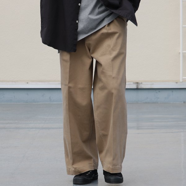 画像3: ヘビーウェイト 7/- コットンツイル 1タックワイドパンツ 【MADE IN JAPAN】『日本製』【送料無料】/ Upscape Audience