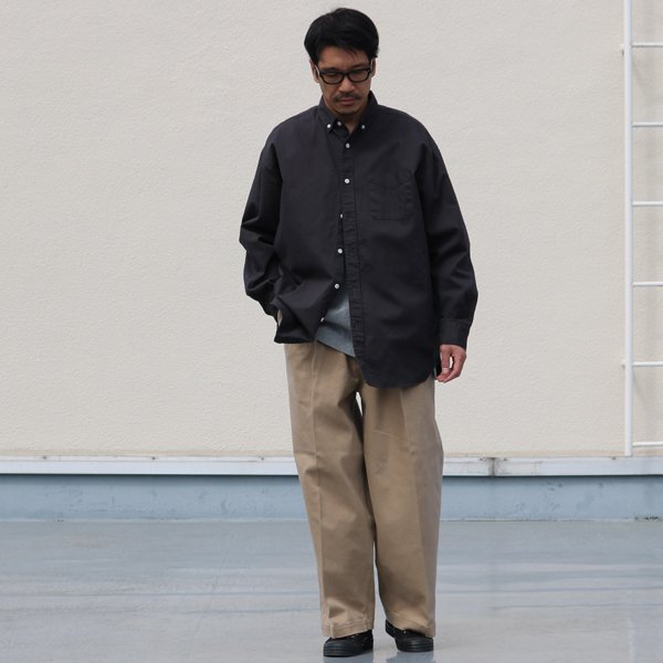 画像8: ヘビーウェイト 7/- コットンツイル 1タックワイドパンツ 【MADE IN JAPAN】『日本製』【送料無料】/ Upscape Audience