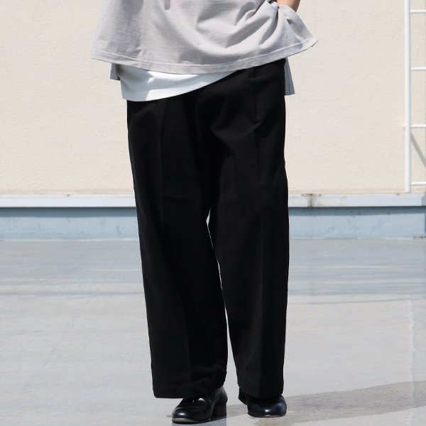 画像3: ヘビーウェイト 7/- コットンツイル 1タックワイドパンツ 【MADE IN JAPAN】『日本製』【送料無料】/ Upscape Audience