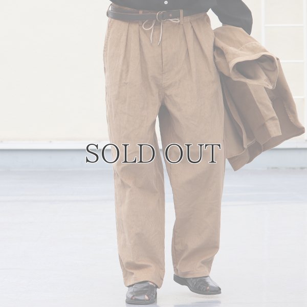 画像6: 14W(ウェール)コール天(コーデュロイ)2タック ワイドイージーパンツ【MADE IN JAPAN】『日本製』【送料無料】/ Upscape Audience