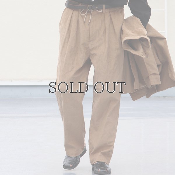 画像7: 14W(ウェール)コール天(コーデュロイ)2タック ワイドイージーパンツ【MADE IN JAPAN】『日本製』【送料無料】/ Upscape Audience