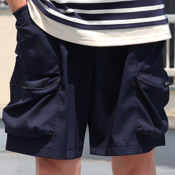 画像6: TECH サッカーストライプ ストレージ カーゴ ポケット イージーショーツ【MADE IN JAPAN】『日本製』 / Upscape Audience