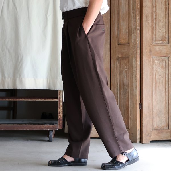 画像4: Naturemier™（ナチュレミア）TECH リネンライクトロピカル 1タック ワイドテーパード イージーパンツ【MADE IN JAPAN】『日本製』【送料無料】/ Upscape Audience