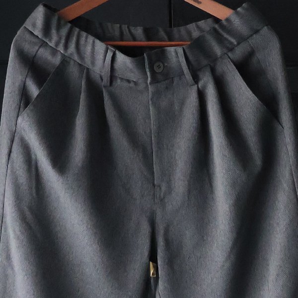 画像13: Naturemier™️(ナチュレミア)TECH リネンライク メランジツイル 2タック テーパード イージーパンツ【MADE IN JAPAN】『日本製』【送料無料】/ Upscape Audience