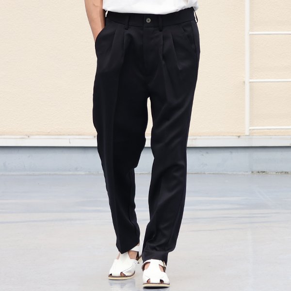 画像3: Naturemier™️(ナチュレミア)TECH リネンライク メランジツイル 2タック テーパード イージーパンツ【MADE IN JAPAN】『日本製』【送料無料】/ Upscape Audience