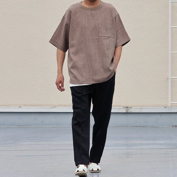 画像6: Naturemier™️(ナチュレミア)TECH リネンライク メランジツイル 2タック テーパード イージーパンツ【MADE IN JAPAN】『日本製』【送料無料】/ Upscape Audience