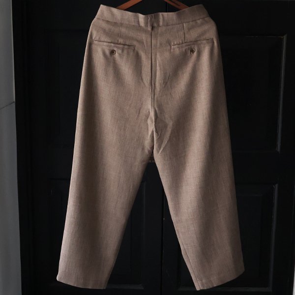 画像13: Naturemier™️（ナチュレミア）TECH リネンライク メランジクロス 1タック ワイド イージーパンツ【MADE IN JAPAN】『日本製』/ Upscape Audience