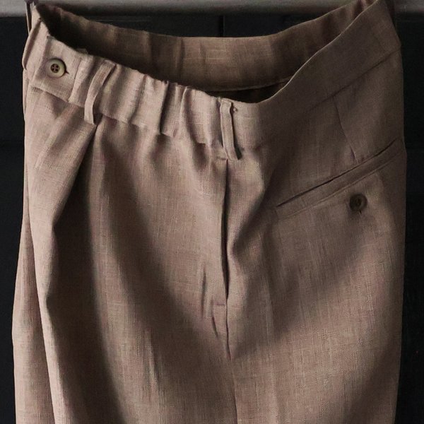 画像18: Naturemier™️（ナチュレミア）TECH リネンライク メランジクロス 1タック ワイド イージーパンツ【MADE IN JAPAN】『日本製』/ Upscape Audience