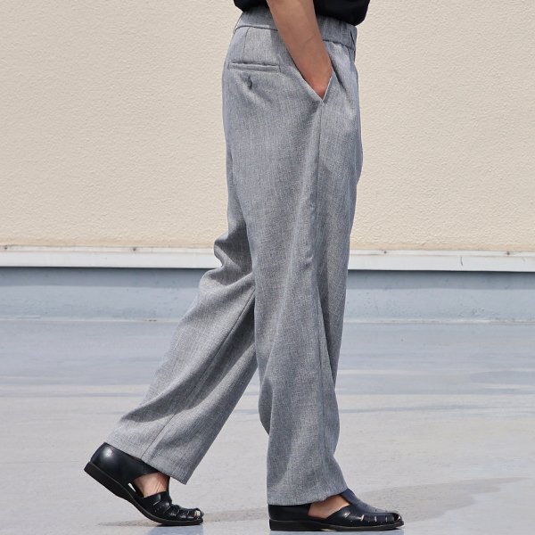 画像5: Naturemier™️（ナチュレミア）TECH リネンライク メランジクロス 1タック ワイド イージーパンツ【MADE IN JAPAN】『日本製』/ Upscape Audience