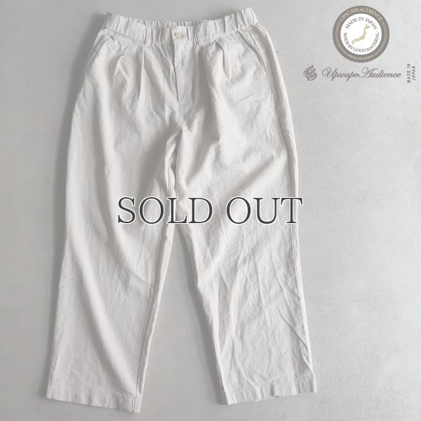 画像1: 「和歌山」綿麻ビンテージソフトキャンバス 2タック イージーワイドパンツ【MADE IN JAPAN】『日本製』 / Upscape Audience