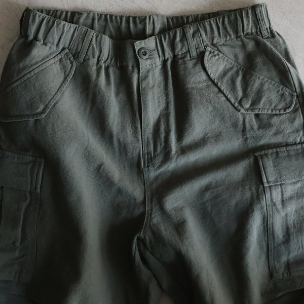 画像12: 綿麻キャンバス M-65 US ARMY カーゴ イージーパンツ /Audience