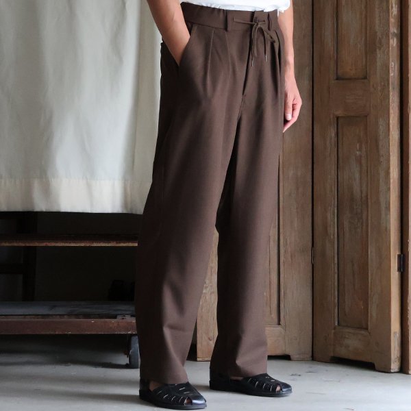 画像14: Naturemier TM (ナチュレミア) TECH リネンライク トロワッシャー 2タック ワイド イージーパンツ【MADE IN JAPAN】『日本製』/ Upscape Audience