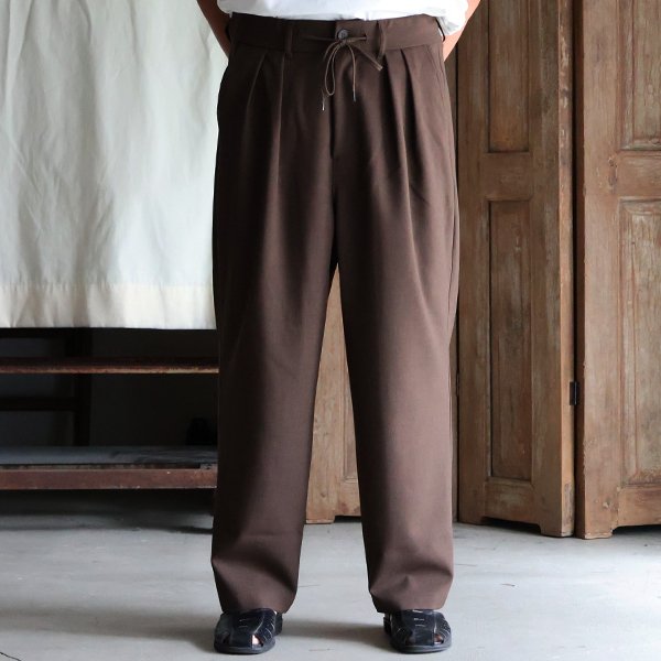 画像15: Naturemier TM (ナチュレミア) TECH リネンライク トロワッシャー 2タック ワイド イージーパンツ【MADE IN JAPAN】『日本製』/ Upscape Audience