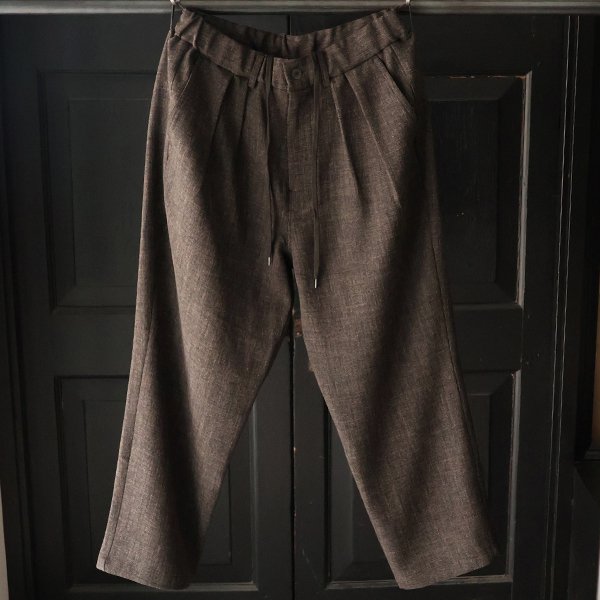 画像11: Naturemier TM (ナチュレミア) TECH リネンライク メランジツイル 2タック ワイド イージーパンツ【MADE IN JAPAN】『日本製』【送料無料】/ Upscape Audience