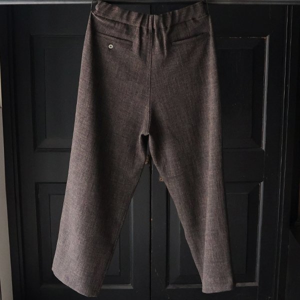 画像12: Naturemier TM (ナチュレミア) TECH リネンライク メランジツイル 2タック ワイド イージーパンツ【MADE IN JAPAN】『日本製』【送料無料】/ Upscape Audience