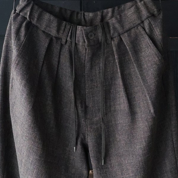 画像15: Naturemier TM (ナチュレミア) TECH リネンライク メランジツイル 2タック ワイド イージーパンツ【MADE IN JAPAN】『日本製』【送料無料】/ Upscape Audience