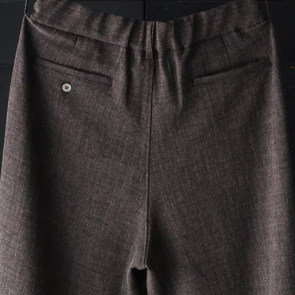 画像16: Naturemier TM (ナチュレミア) TECH リネンライク メランジツイル 2タック ワイド イージーパンツ【MADE IN JAPAN】『日本製』【送料無料】/ Upscape Audience