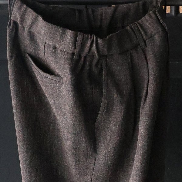 画像18: Naturemier TM (ナチュレミア) TECH リネンライク メランジツイル 2タック ワイド イージーパンツ【MADE IN JAPAN】『日本製』【送料無料】/ Upscape Audience