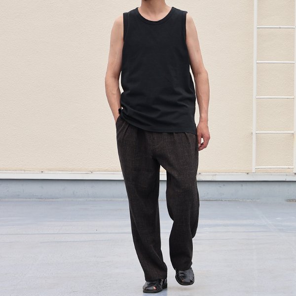 画像13: Naturemier TM (ナチュレミア) TECH リネンライク メランジツイル 2タック ワイド イージーパンツ【MADE IN JAPAN】『日本製』【送料無料】/ Upscape Audience