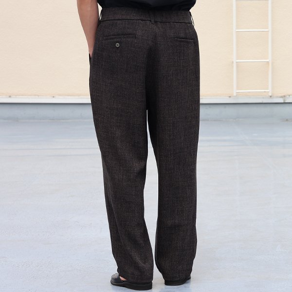 画像5: Naturemier TM (ナチュレミア) TECH リネンライク メランジツイル 2タック ワイド イージーパンツ【MADE IN JAPAN】『日本製』【送料無料】/ Upscape Audience