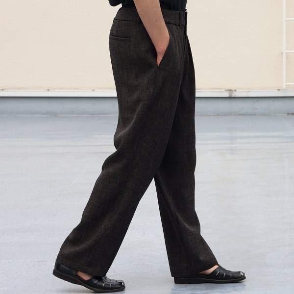 画像6: Naturemier TM (ナチュレミア) TECH リネンライク メランジツイル 2タック ワイド イージーパンツ【MADE IN JAPAN】『日本製』【送料無料】/ Upscape Audience