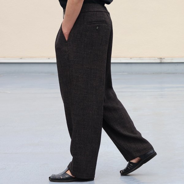画像7: Naturemier TM (ナチュレミア) TECH リネンライク メランジツイル 2タック ワイド イージーパンツ【MADE IN JAPAN】『日本製』【送料無料】/ Upscape Audience