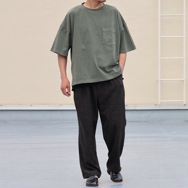 画像10: Naturemier TM (ナチュレミア) TECH リネンライク メランジツイル 2タック ワイド イージーパンツ【MADE IN JAPAN】『日本製』【送料無料】/ Upscape Audience