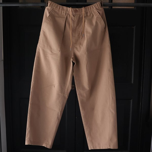 画像12: 綿麻ビンテージキャンバス 1タックベイカー カーヴド イージーパンツ 【送料無料】/Audience