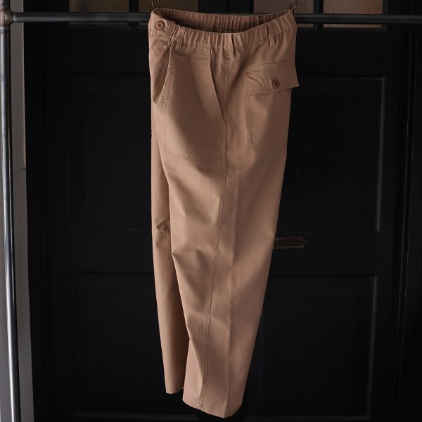 画像14: 綿麻ビンテージキャンバス 1タックベイカー カーヴド イージーパンツ 【送料無料】/Audience