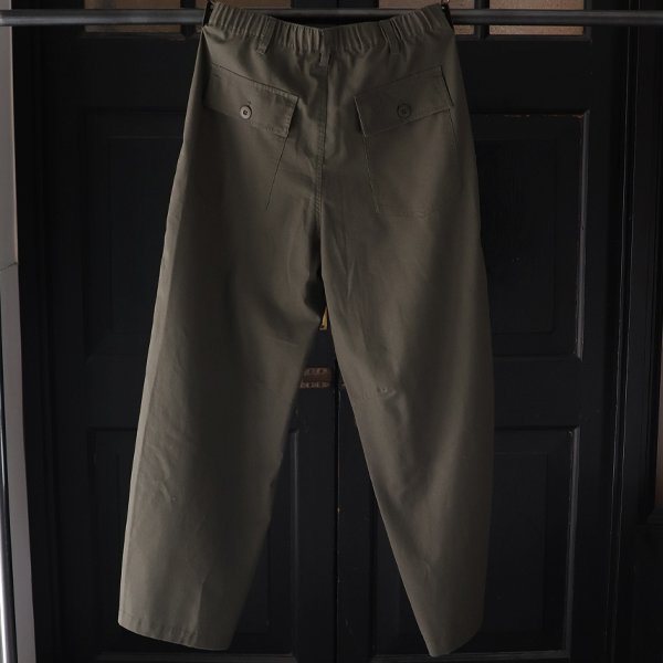 画像7: 綿麻ビンテージキャンバス 1タックベイカー カーヴド イージーパンツ 【送料無料】/Audience