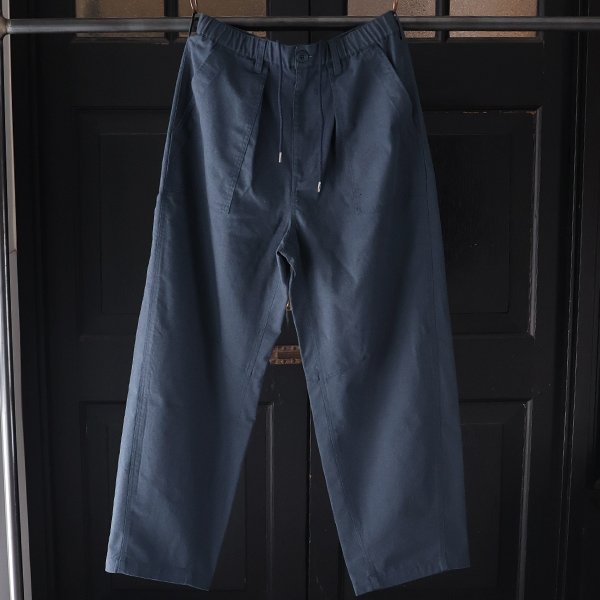 画像8: 綿麻ビンテージキャンバス 1タックベイカー カーヴド イージーパンツ 【送料無料】/Audience