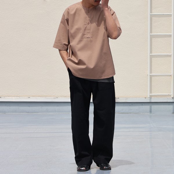 画像8: 綿麻ビンテージキャンバス 1タックベイカー カーヴド イージーパンツ 【送料無料】/Audience