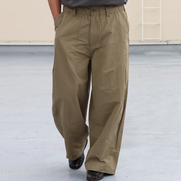 画像3: 綿ナイロンギャバ US ARMY ファティーグ ワイド イージー バルーンパンツ 【送料無料】/Audience