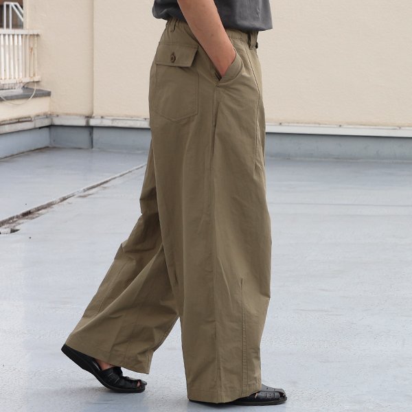画像5: 綿ナイロンギャバ US ARMY ファティーグ ワイド イージー バルーンパンツ 【送料無料】/Audience