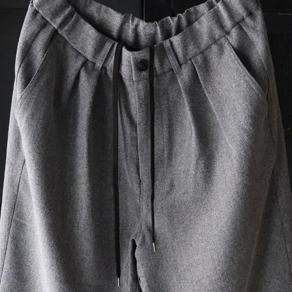 画像14: LANATEC® (ラナテック) TECH メランジヘリンボンツィード 2タック イージー ワイドパンツ【MADE IN JAPAN】『日本製』【送料無料】/ Upscape Audience