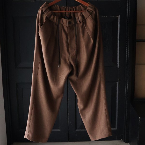 画像2: LANATEC® (ラナテック) TECH メランジヘリンボンツィード 2タック イージー ワイドパンツ【MADE IN JAPAN】『日本製』【送料無料】/ Upscape Audience