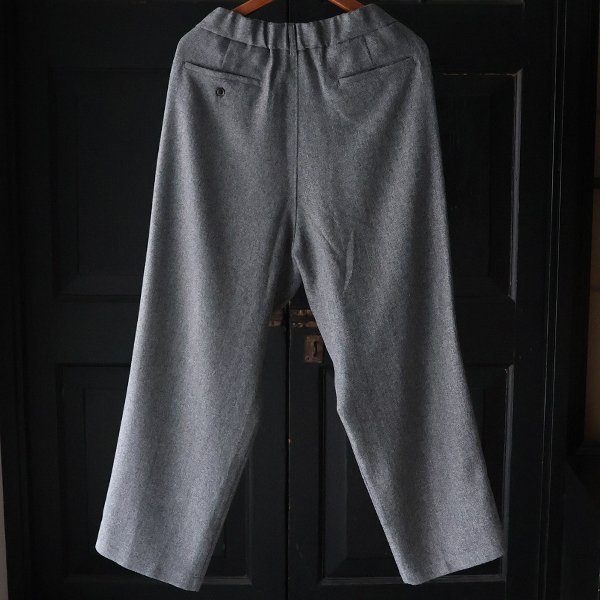 画像5: LANATEC® (ラナテック) TECH メランジヘリンボンツィード 2タック イージー ワイドパンツ【MADE IN JAPAN】『日本製』【送料無料】/ Upscape Audience