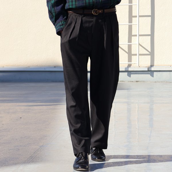 画像2: Naturemier TM (ナチュレミア) TECH メランジツイル 2タック ワイド イージーパンツ【MADE IN JAPAN】『日本製』【送料無料】/ Upscape Audience