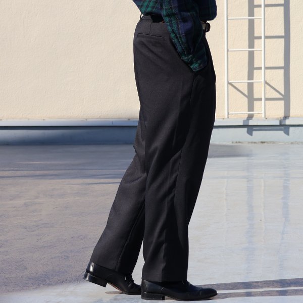 画像4: Naturemier TM (ナチュレミア) TECH メランジツイル 2タック ワイド イージーパンツ【MADE IN JAPAN】『日本製』【送料無料】/ Upscape Audience