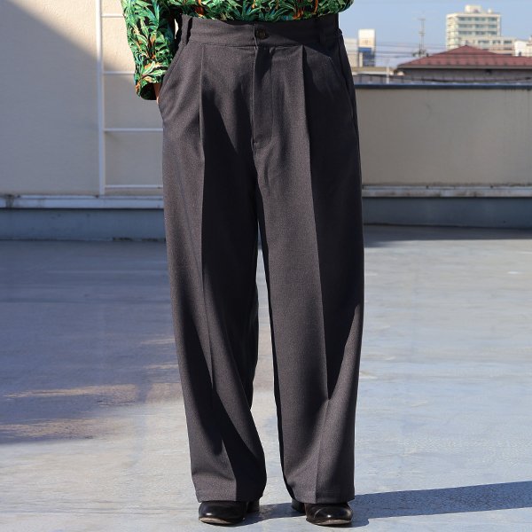 画像3: Naturemier（ナチュレミア）TECH ウールライクツイル 1タック ワイド バレル イージーパンツ【MADE IN JAPAN】『日本製』【送料無料】/ Upscape Audience